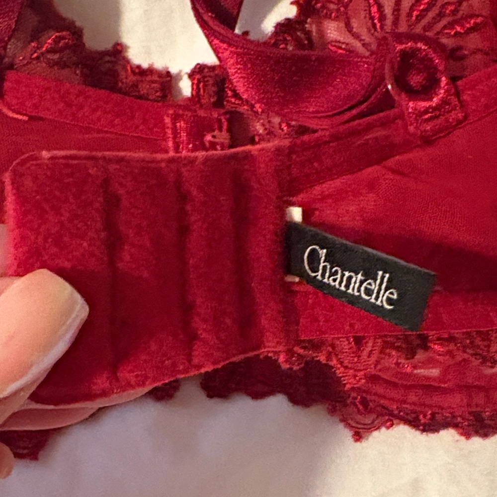 Chantelle Deep Red Lace Bra - Picture 2 of 2